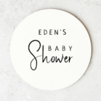 Baby shower Neutre Moderne Simple Avec Nom