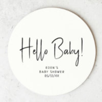 Baby shower Neutre Moderne Simple Bonjour bébé