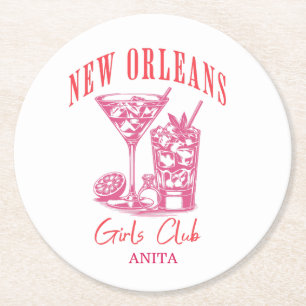 Dessous De Verre Rond Bachelorette rose new-orléans
