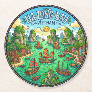 Dessous De Verre Rond Baie d'Along Viêt Nam