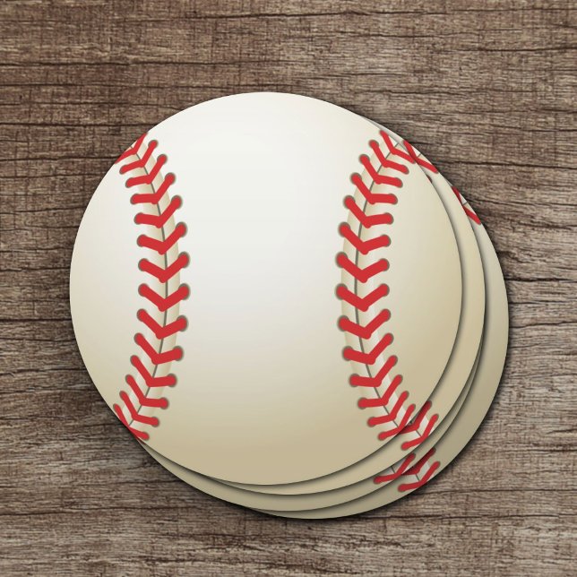 Dessous De Verre Rond Bal À Thème De Baseball (Créateur téléchargé)