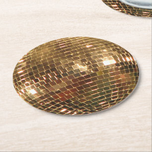 Dessous De Verre Rond Balle Disco 2 en miroir