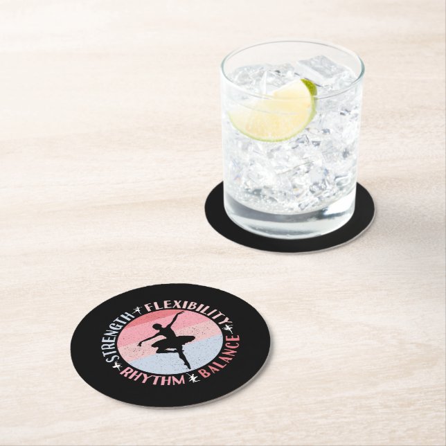 Dessous De Verre Rond Ballerina Ballet Dancer - Valeurs Mindset (En situation)