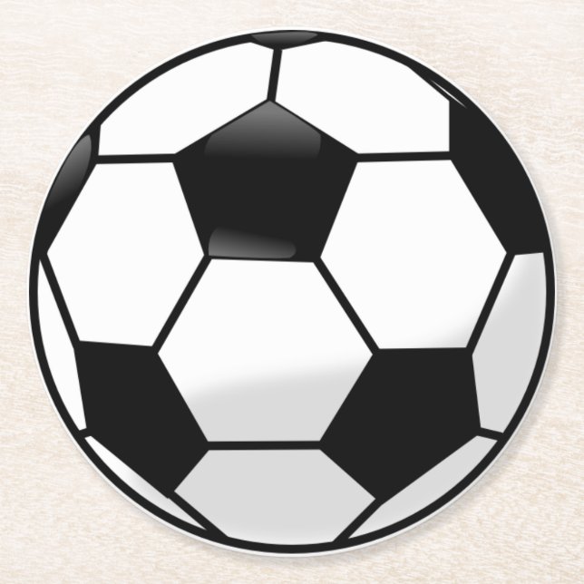 Dessous De Verre Rond Ballon de football (Devant)