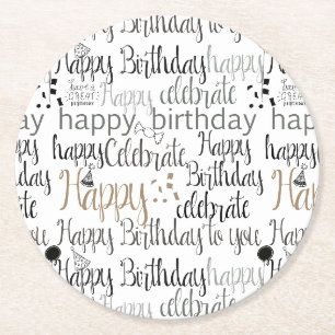 Dessous De Verre Rond Balloons Fête Anniversaire Amusants Joyeux