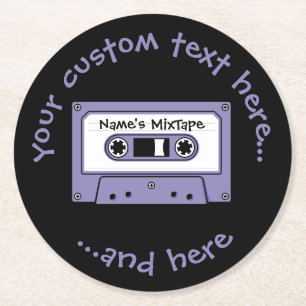 Dessous De Verre Rond Bande de la cassette audio