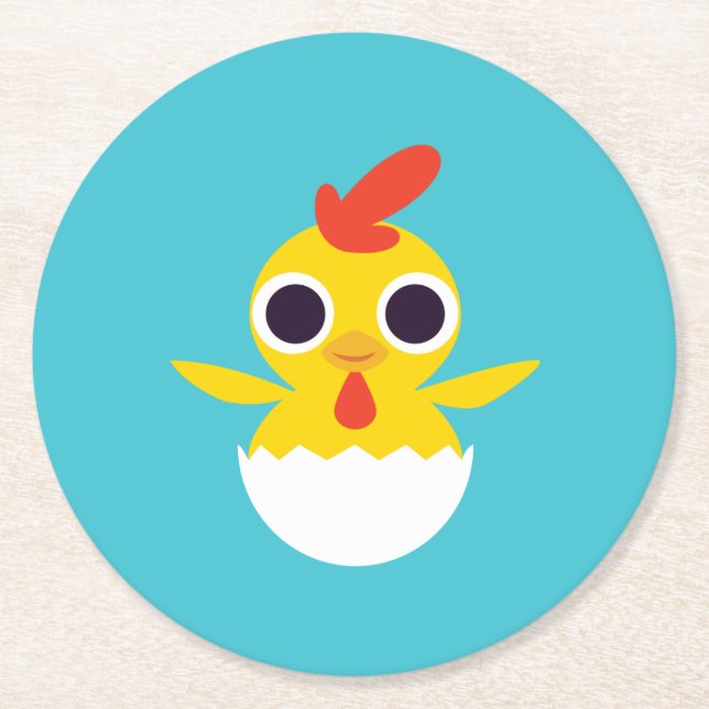 Dessous De Verre Rond Bandit le poussin (Devant)