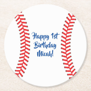 Dessous De Verre Rond Baseball Club Sports 1er Anniversaire