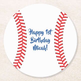 Dessous De Verre Rond Baseball Club Sports 1er Anniversaire