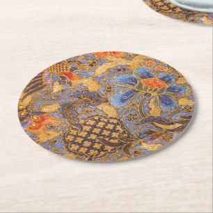 Dessous De Verre Rond Batik de fantaisie