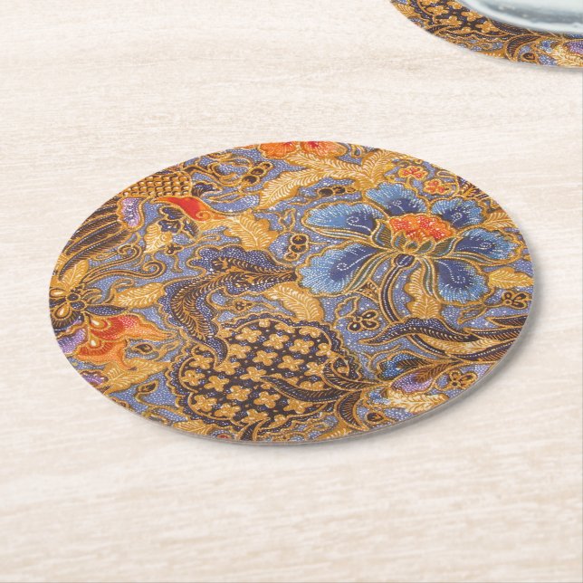 Dessous De Verre Rond Batik de fantaisie (Incliné)