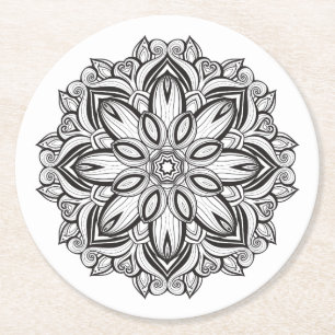 Dessous De Verre Rond Beau mandala