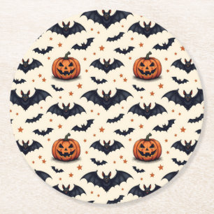 Dessous De Verre Rond Beaucoup de chauves-souris