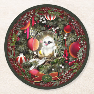 Dessous De Verre Rond Bébé Colombe