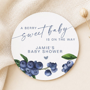 Dessous De Verre Rond Bébé Sucré Fête Prénatale Bébé Myrtille