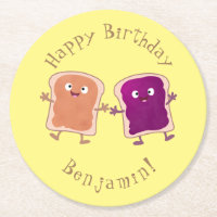 Beurre d'arachide mignonne et caricature sandwich 