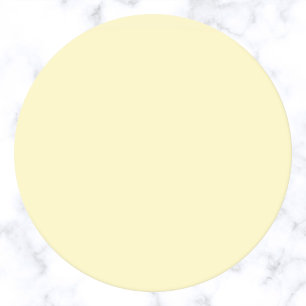 Dessous De Verre Rond Beurre jaune uni