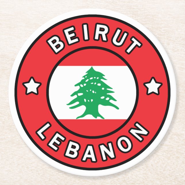 Dessous De Verre Rond Beyrouth Liban (Devant)