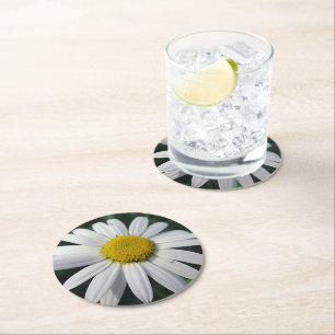 Dessous De Verre Rond Big White Daisy