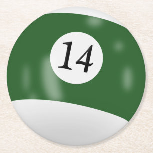 Dessous De Verre Rond Billard 14 boules