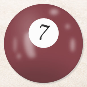 Dessous De Verre Rond Billard 7 boules