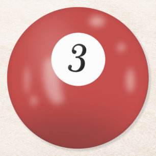 Dessous De Verre Rond Billard numéro 3