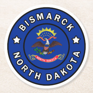 Dessous De Verre Rond Bismarck Dakota du Nord