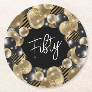 Dessous De Verre Rond Black Gold 50e anniversaire