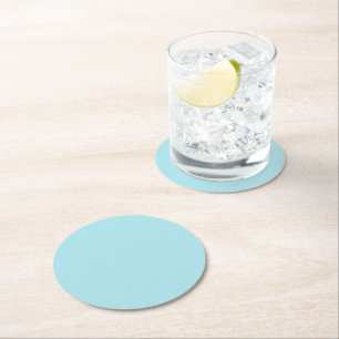 Dessous De Verre Rond Bleu Blizzard (couleur unie)
