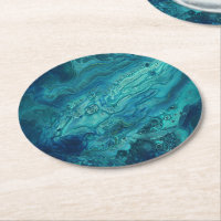 Bleu Turquoise acrylique pourrissant Abstrait Flui