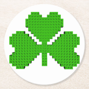 Dessous De Verre Rond Blocs de construction shamrock Dessin