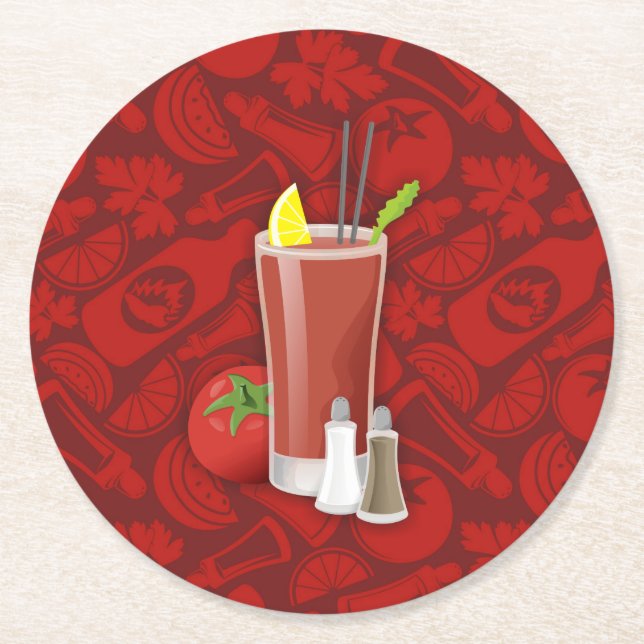 Dessous De Verre Rond Bloody Mary (Devant)