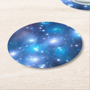 Dessous De Verre Rond Blue Universe Stars + vos idées