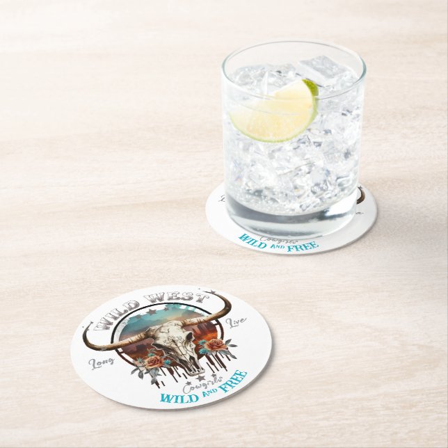 Dessous De Verre Rond Boho Wild and Free (En situation)