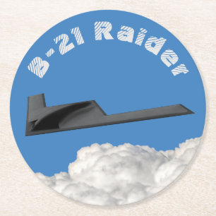 Dessous De Verre Rond Bombe furtif B-21 Raider