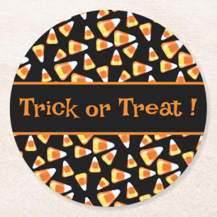 Dessous De Verre Rond Bonbons d'Halloween motif, gâteries amusantes de b