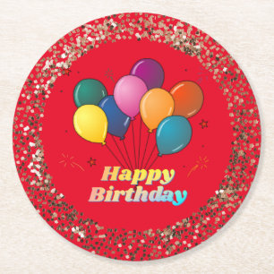 Dessous De Verre Rond Bonne fête d'anniversaire Dessous de verre de papi