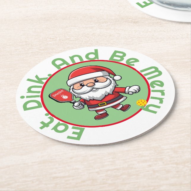 Dessous De Verre Rond Boule de Noël 🎅 personnalisable (Incliné)