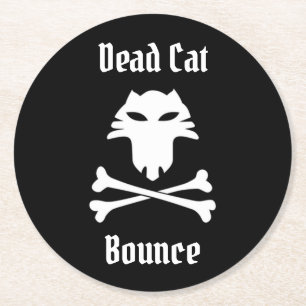 Dessous De Verre Rond Bounce de chat mort