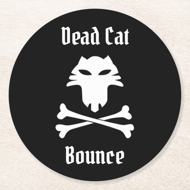 Dessous De Verre Rond Bounce de chat mort (Devant)