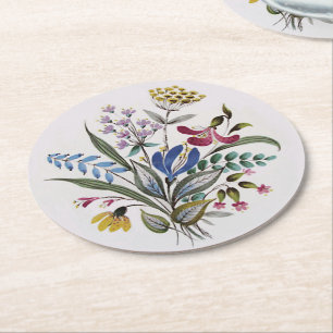 Dessous De Verre Rond Bouquet d'été