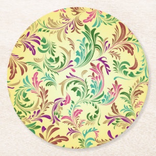 Dessous De Verre Rond Branches Design Motif-444555