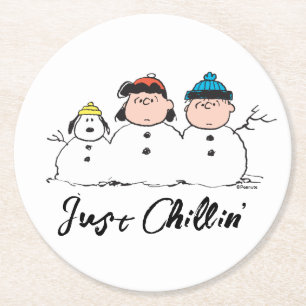 Dessous De Verre Rond cacahuètes   3 Personne Snowman
