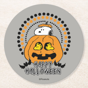 Dessous De Verre Rond cacahuètes   Bonne Halloween