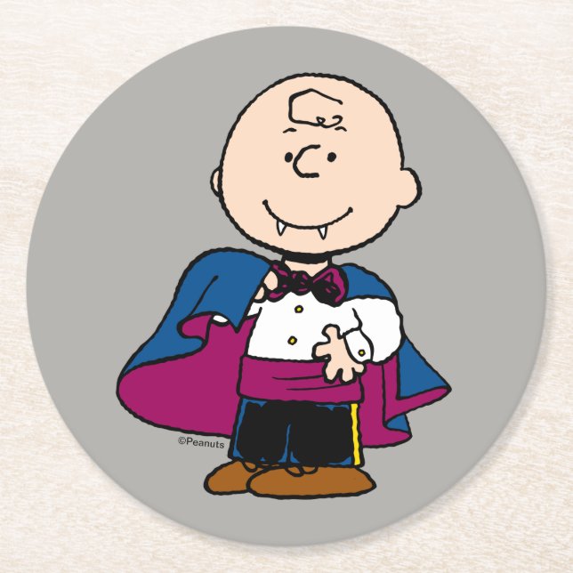 Dessous De Verre Rond cacahuètes | Count Charlie Brown (Devant)