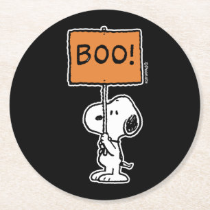 Dessous De Verre Rond cacahuètes   Snoopy Boo !