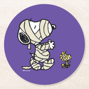 Dessous De Verre Rond cacahuètes   Snoopy et Woodstock Mummies