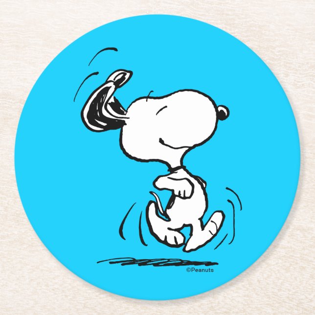 Dessous De Verre Rond cacahuètes | Snoopy Happy Dance (Devant)