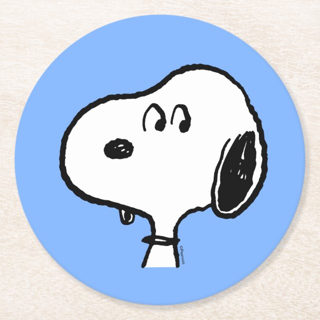 Dessous De Verre Rond cacahuètes | Snoopy Looks (Devant)