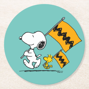 Dessous De Verre Rond cacahuètes   Snoopy & Woodstock